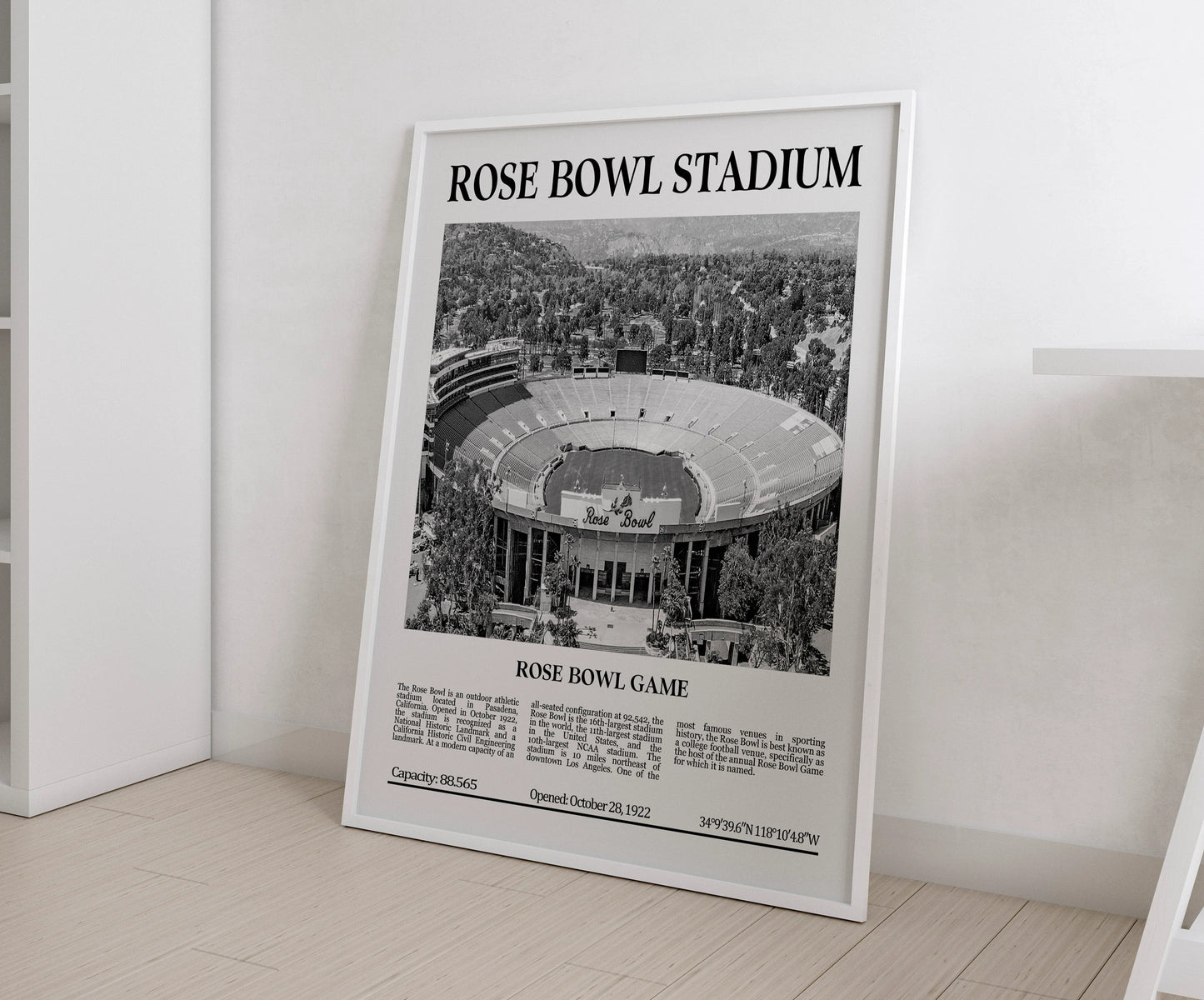 Rose Bowl Stadium Digital Printable Frame/Poster