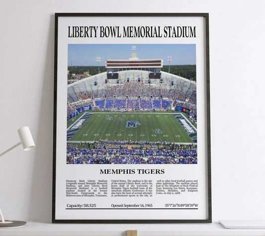 Liberty Bowl Memorial Stadium Digital Printable Frame/Poster