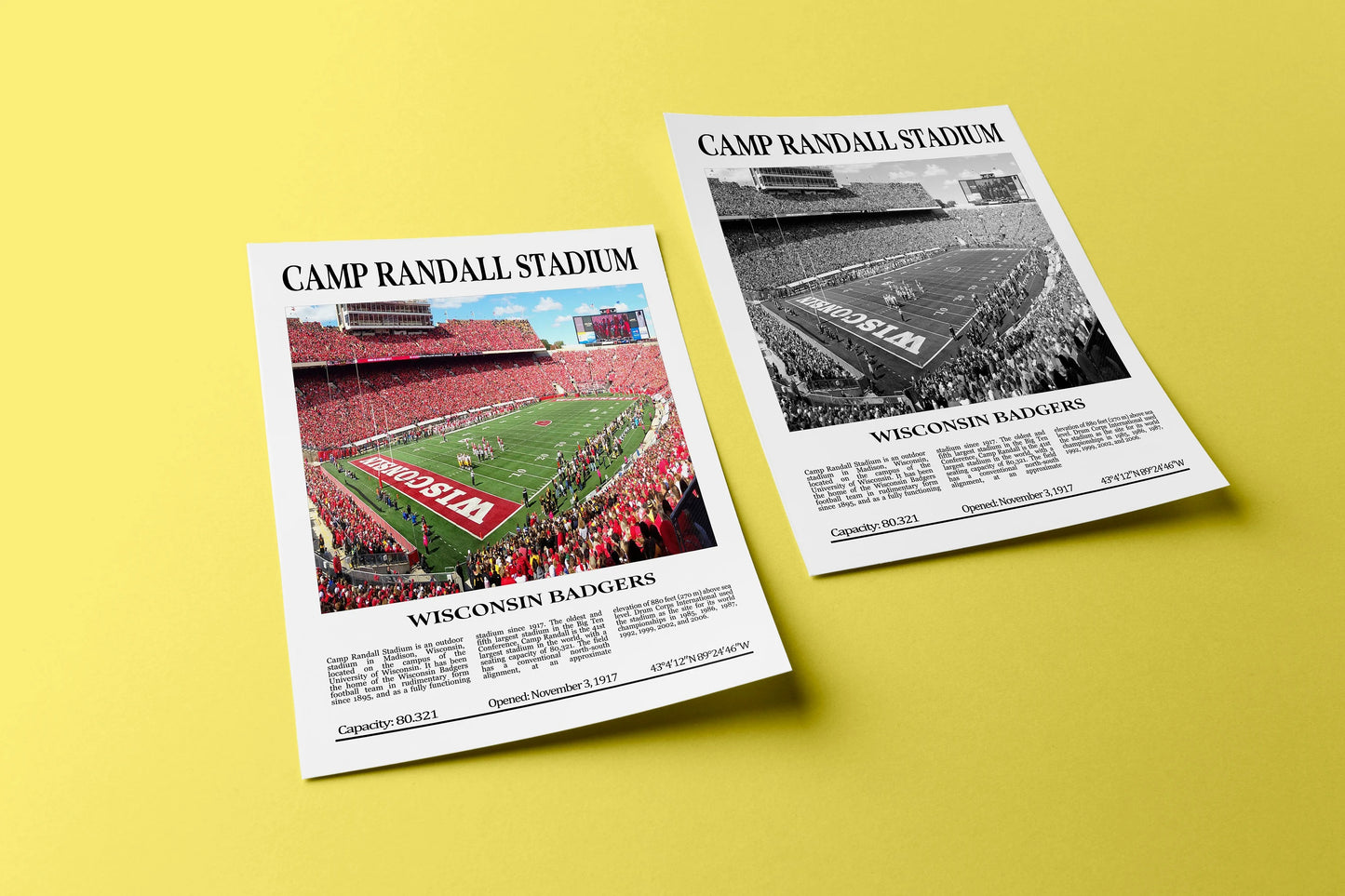 Camp Randall Stadium Digital Printable Frame/Poster