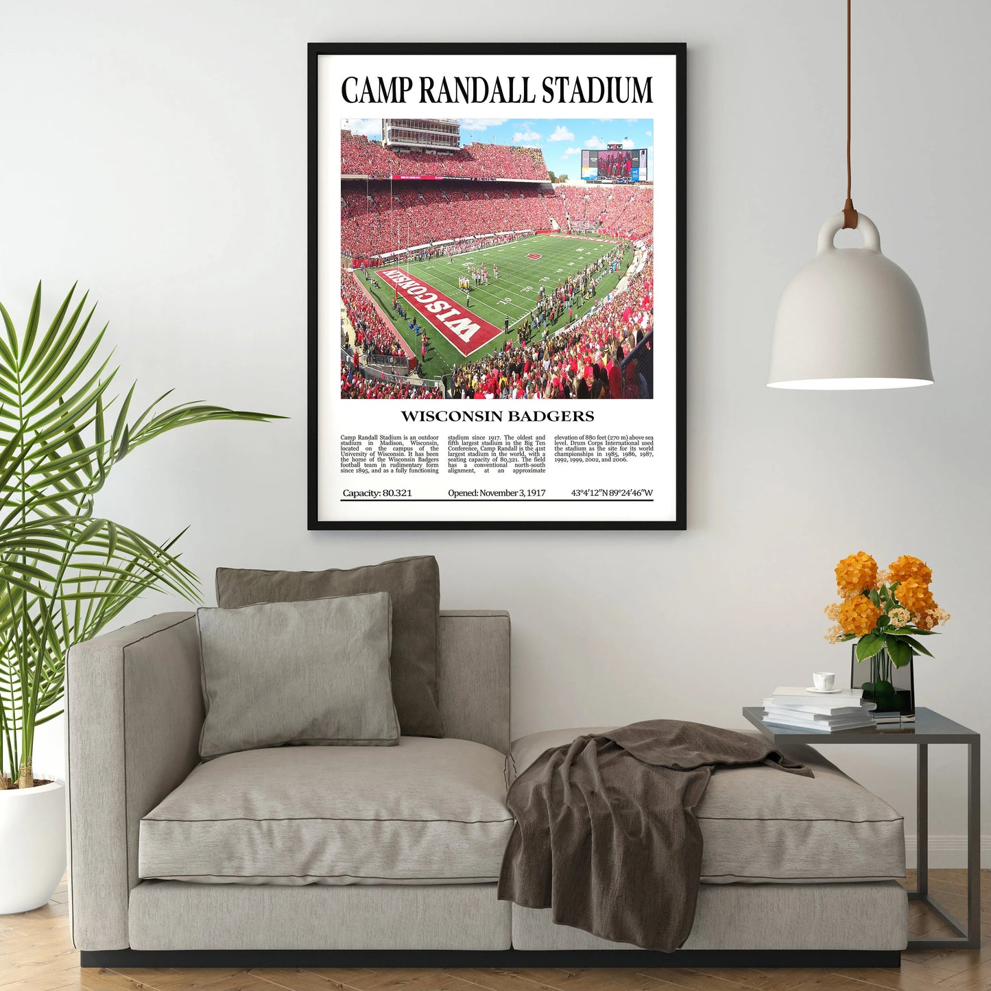 Camp Randall Stadium Digital Printable Frame/Poster