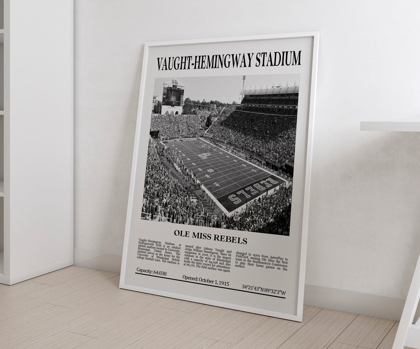 Vaught–Hemingway Stadium Digital Printable Frame/Poster