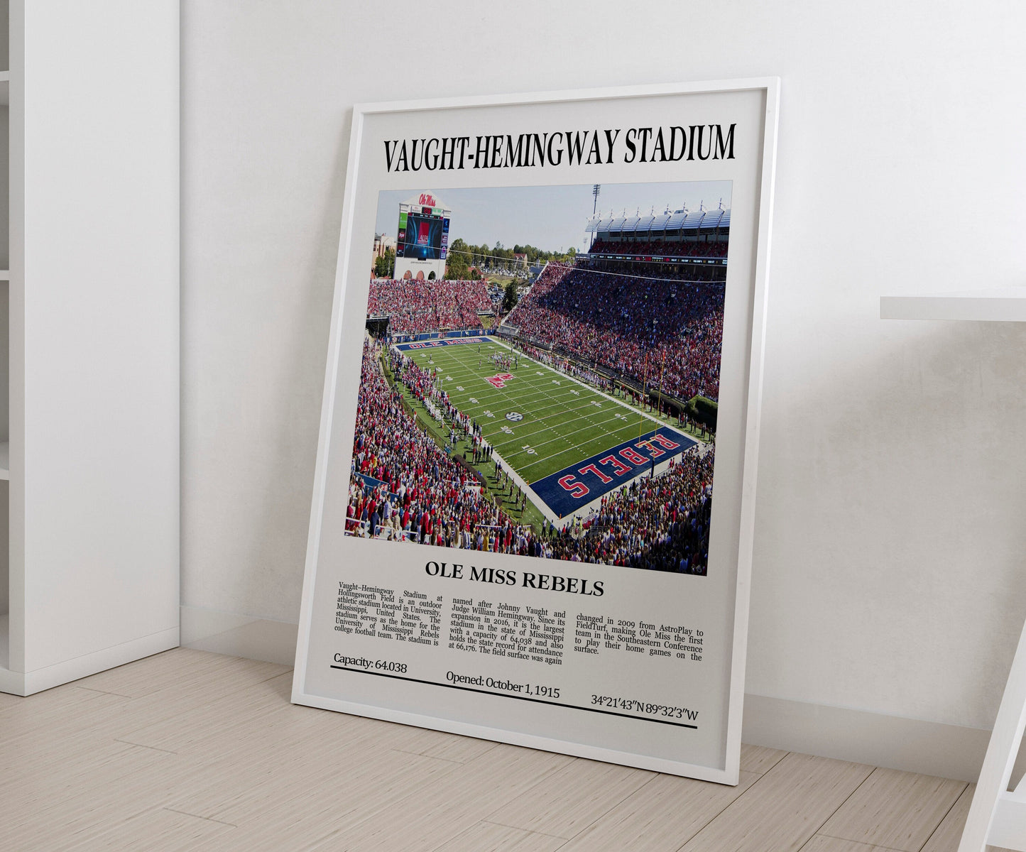 Vaught–Hemingway Stadium Digital Printable Frame/Poster