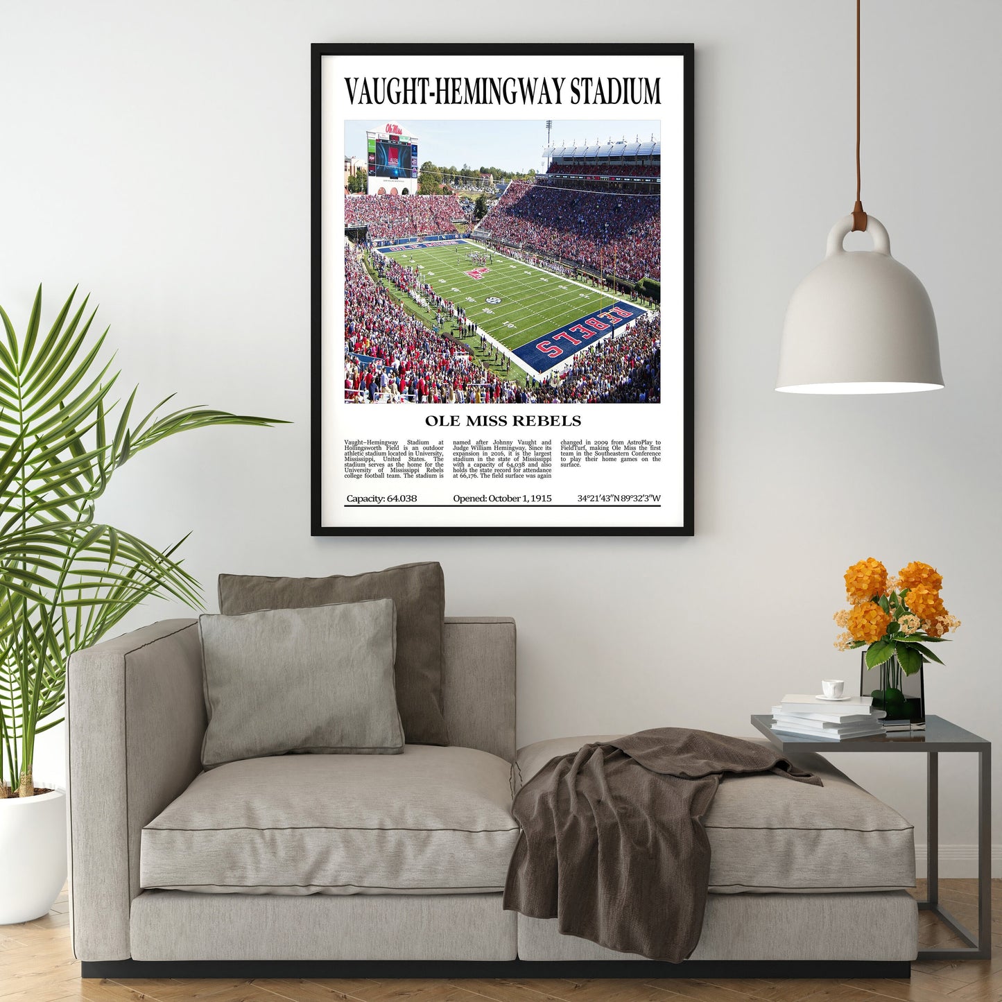 Vaught–Hemingway Stadium Digital Printable Frame/Poster