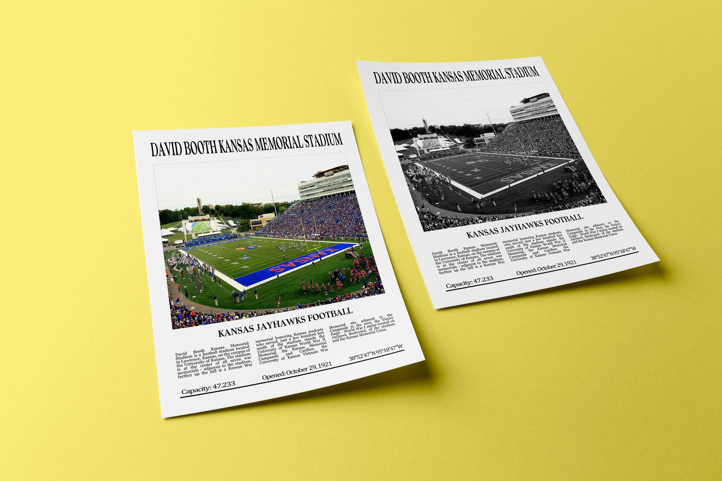 David Booth Kansas Memorial Stadium Digital Printable Frame/Poster