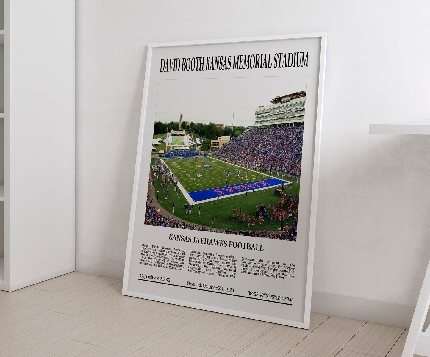 David Booth Kansas Memorial Stadium Digital Printable Frame/Poster