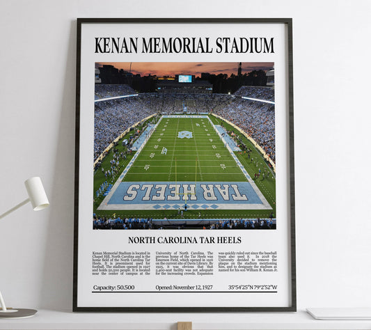 Kenan Memorial Stadium Digital Printable Frame/Poster