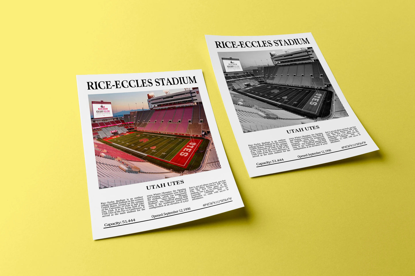 Rice–Eccles Stadium Digital Printable Frame/Poster