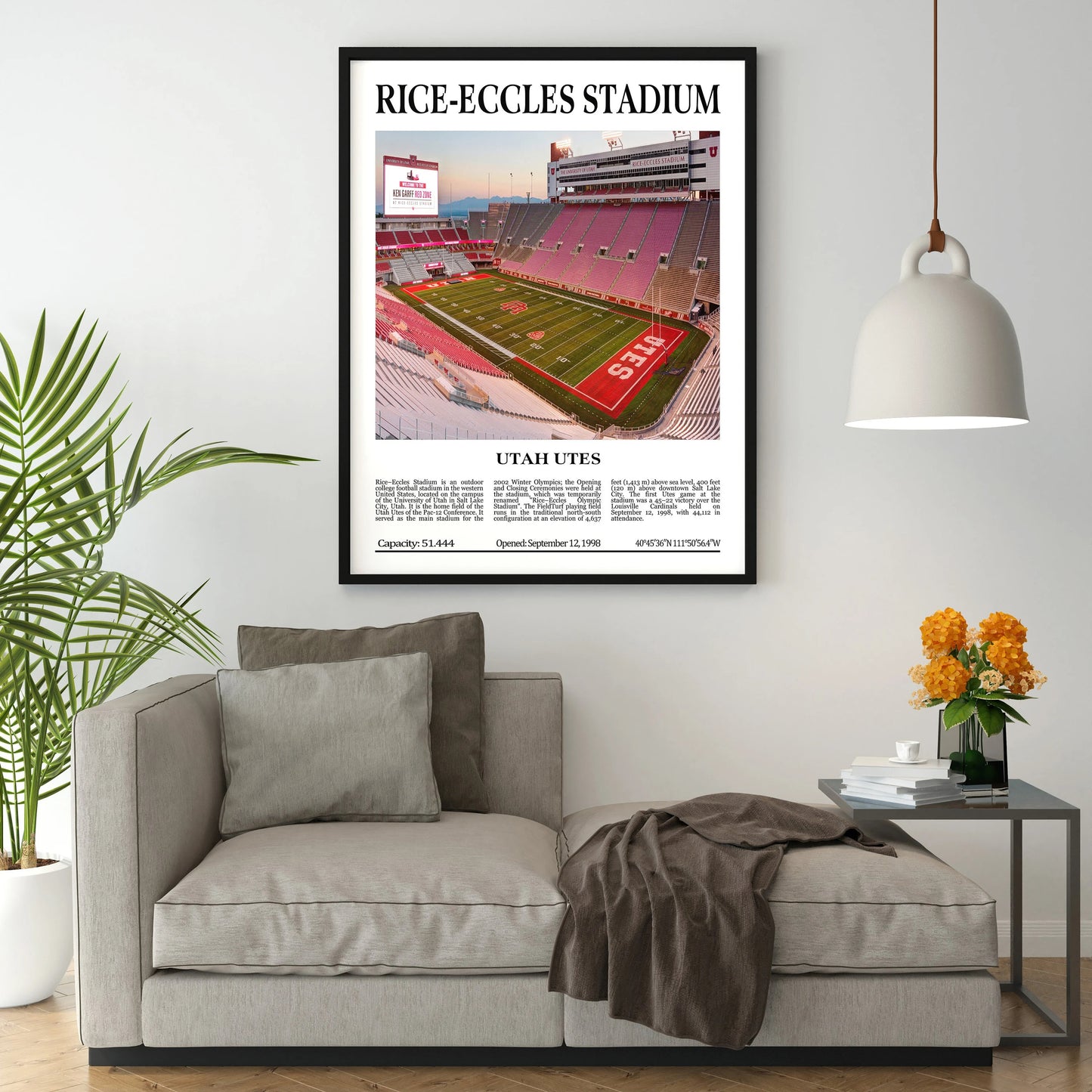 Rice–Eccles Stadium Digital Printable Frame/Poster