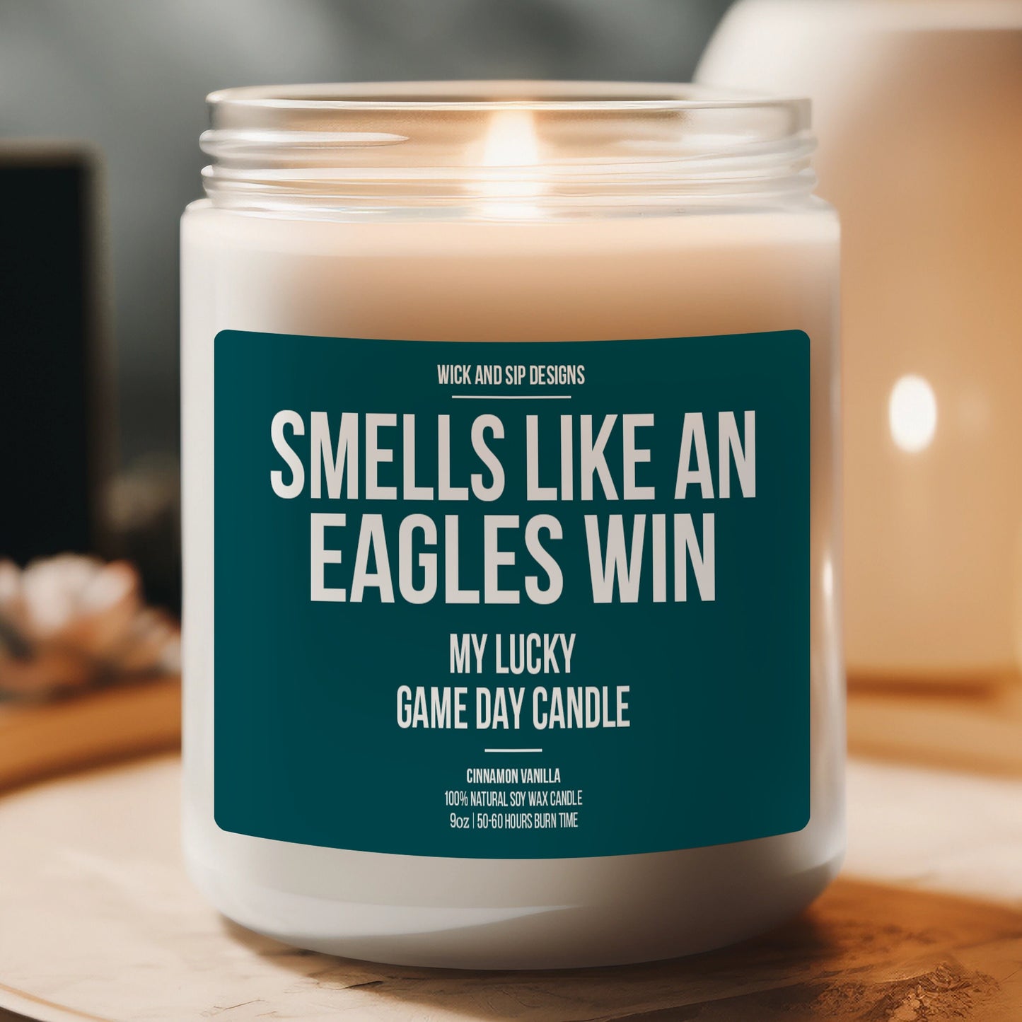 Personalized Smells Like An Eagles Win Candle | Philadelphia Eagles Candle | Gift for Eagles Fan | Lucky Game Day Candle | Football Fan Gift