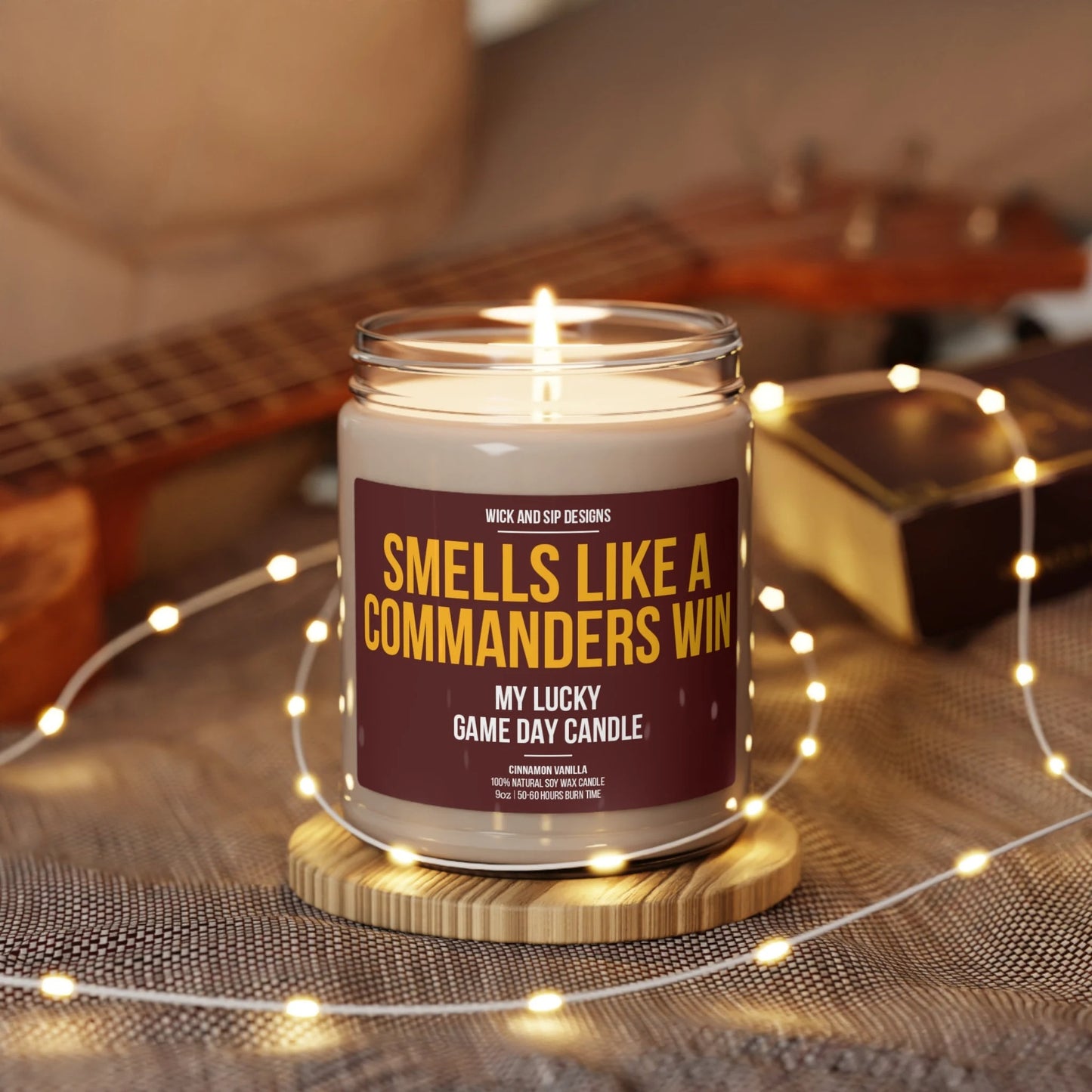 Smells like A Commanders Win | Washington Commanders My Lucky Game Day Candle | Gift for Football Fan | Gift for Commanders Fan | Man Cave