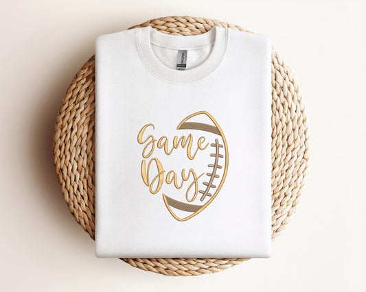 EMBROIDERED GAME DAY Shirt, The Season Shirt, Touchdown Football Shirt Sweatshirt,Embroidered Fall Shirt,  Embroidered Thanksgiving Tee