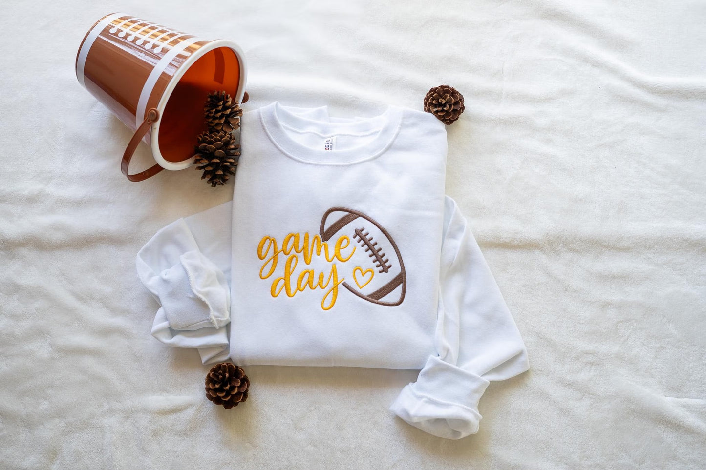 Embroidered Game Day Shirt, The Season Shirt, Embroidered Fall Shirt, Touchdown Football Shirt Sweatshirt, Embroidered Thanksgiving Tee