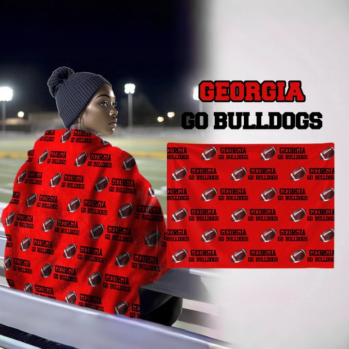 Personalized Georgia Go Bulldogs Football Bleacher Blanket