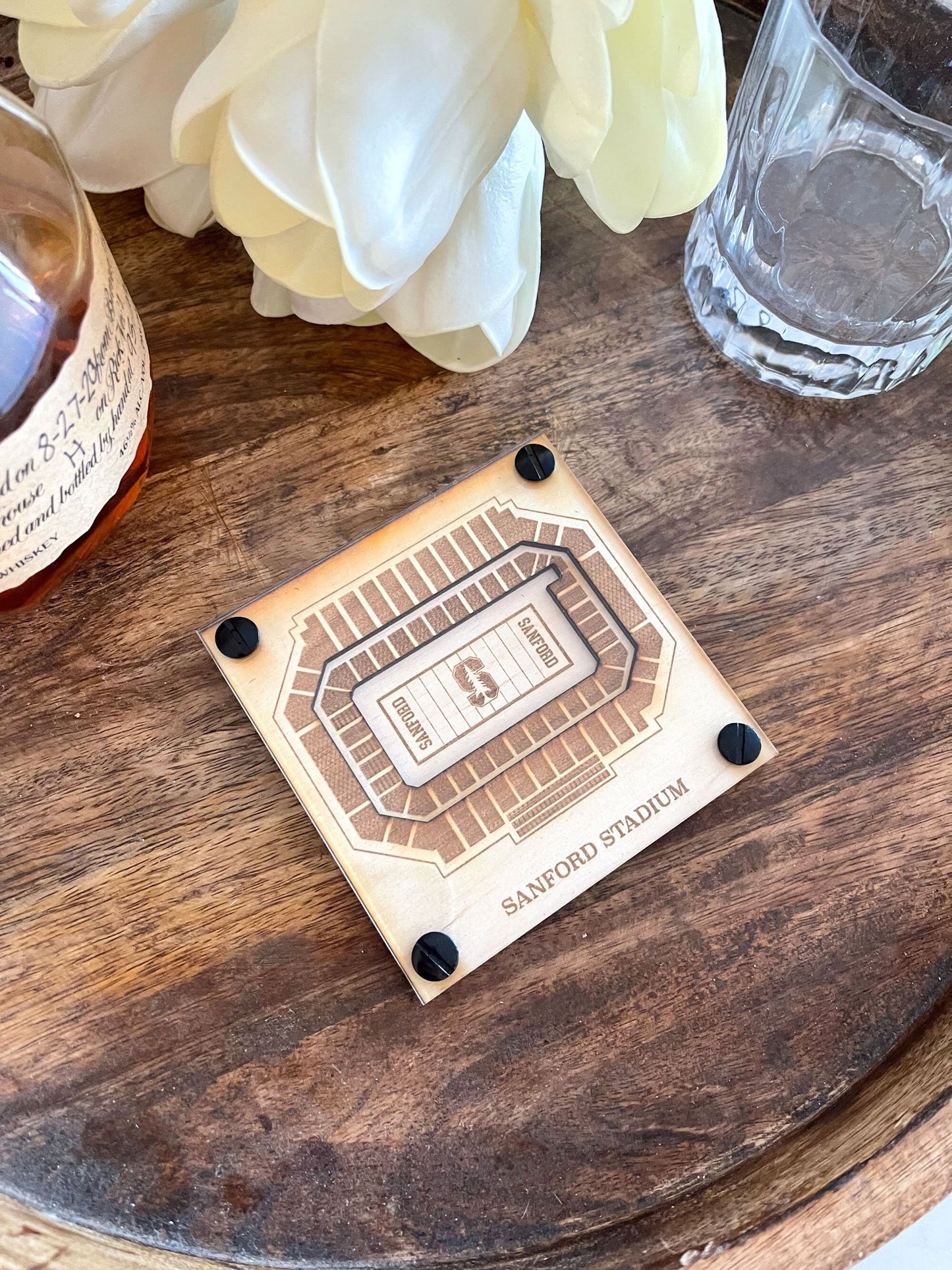 Sanford Stadium Layered Coaster, 3D Wood Coaster, University of Georgia