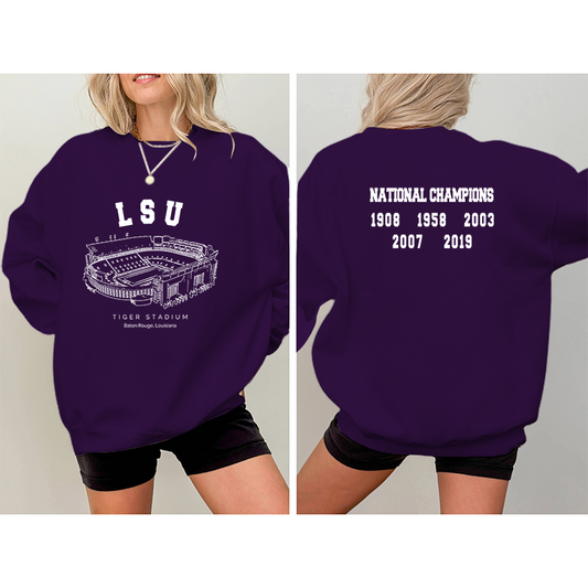 LSU Stadium Champion Unisex Crewneck Sweatshirt