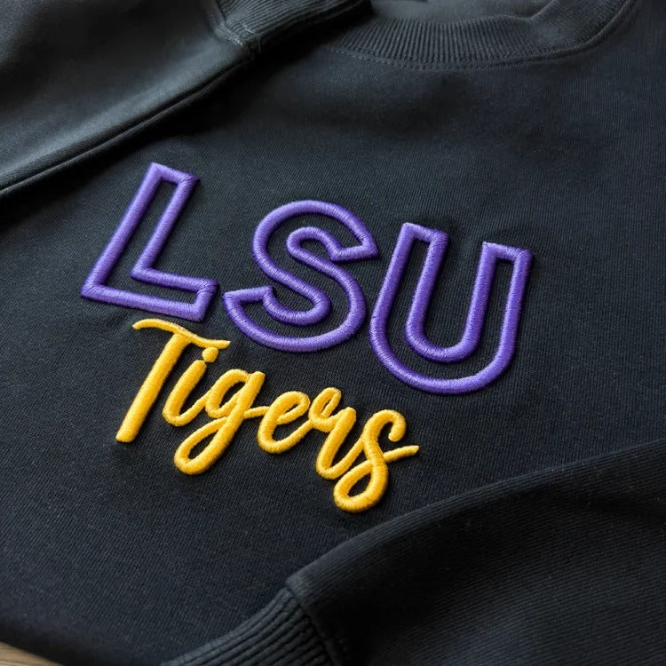 Custom PUFF Embroidery Sweatshirt,College Team Sweatshirt