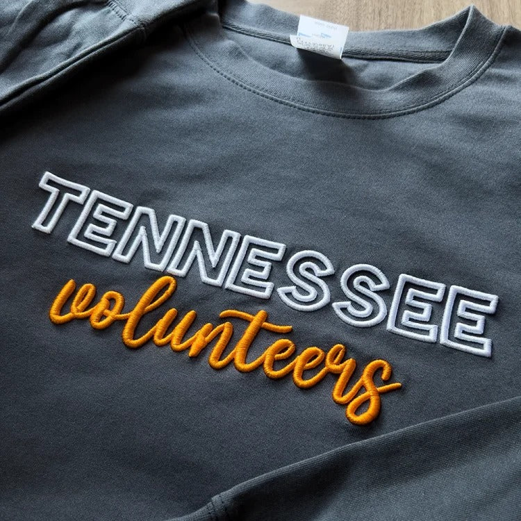 Tennessee Vols PUFF Embroidery Sweatshirt,Tennessee Vols,College Team Sweatshirt,TN Vols Apparel ,Vols,TN Volunteers Gift